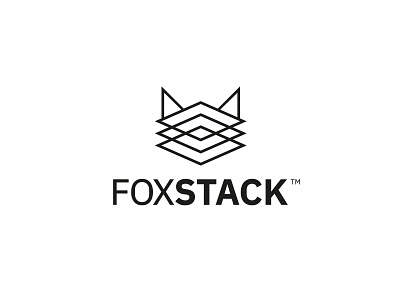 FoxStack Logo brand branding design fox fox logo foxsymbol graphic design logo logodesign logofox logotype stack symbol