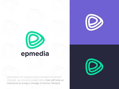 Epmedia brand Mark : Media Logo branding clean logo design e logo epmedia gradiant graphic graphic design graphic logo letter e logo logo logo color logo designer logodesign media logo minimal design minimal logo sayeedbdz video icon video logo