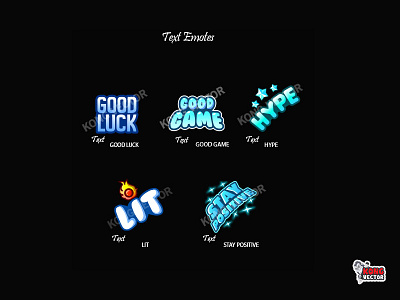 Text Twitch Emotes cartoon design emoji emote emotes illustration twitch twitchemote twitchemotes