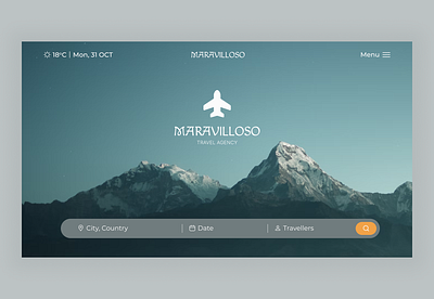 Travel Agency | Landing page design landing minimal tourism travel ui ux website