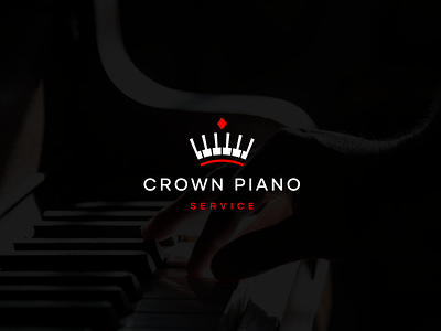 Crown Piano Service brand identity branding entertainment flat logo icon logo logo design logo designer logos logotype mark minimal logo minimalist logos modern logo monogram music piano simple logo top vector