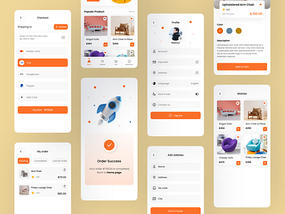 Furniture e-commerce complete app app design ecommerce app furniture furniture app furniture app design furniture design furniture mobile app furniture ui design mobile app