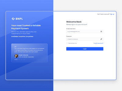 Login Page Design dashboard design figma figmadesign login onboarding registration saas sign in sign up ui ui design uiux webpage website