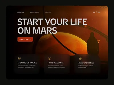 First screen concept for Blockchain-based Metaverse Game animation concept metaverse online protopie ui