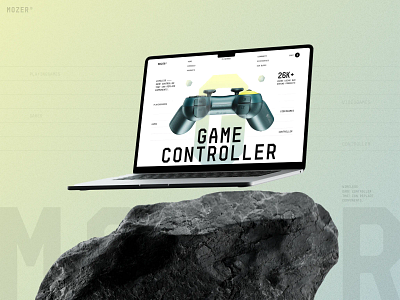 Game Controller Landing Page concept controller design dribbble ecommerce gaming gaming website joystick landing page minimal online store orix playstation product ps5 sajon ui ux webdesign xbox