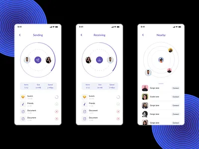 Halver - File transfer app UI androidapp animation appdesign bestui figma file file app file transfer app iosapp iosappdesign landing page prototyping transfer app ui uiux ux webdesign website wireframing xd