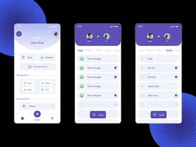 Halver - File transfer app UI android app animation appdesign bestui figma file file app file transfer app iosapp iosappdesign landing page prototyping transfer app ui uiux ux webdesign website wireframing xd