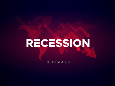 RECESSION is coming... branding design finance logo graphic design icon identity illustration logo logodesign minimal logo recession recession logo ui vector