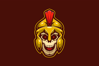 Knight Skull Vector Illustration branding cartoon character illustration knight logo mascot skull vector