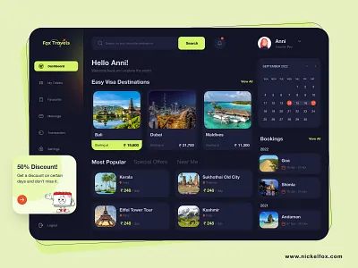 Travel Dashboard adventure booking app branding creative destination explore figma modern travel app travel booking travel dashboard travel ui travelling trip ui uiux ux vacation web design website