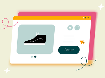 ❤ button buy illustration laptop motion graphics order screen shoes shopping