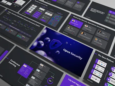 Opus Security Pitch Deck branding design graphic design investor deck pitch deck pitch deck design powerpoint presentation design startup presentation