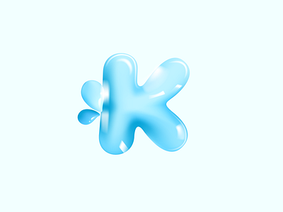 K letter branding design eco icon illustration letter logo mark mesh ui water