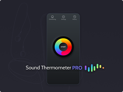 Sound Thermo Meter app app design graphic design sound sound measuring ui