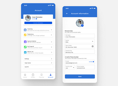 User Profile account settings aplication design mobile app mobile ui profile travel traveler travelling uiux user account user profile user settings user ui