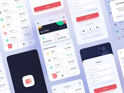 Ui Exploration - Finance Apps 🐞 apps figma financial home login mobile ui uiux