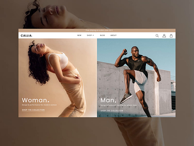 Callia - Template Ecommerce ecommerce sport template ui website