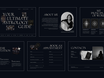 Astrologer's website | Landing page brand identity branding concept design figma home page landing landing page typography ui uiux visual web design