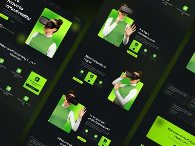 Vitality Landing Page augmented reality dark mod design homepage landing page product reality technology ui user interface design ux virtual virtual reality virtual world vr landing page