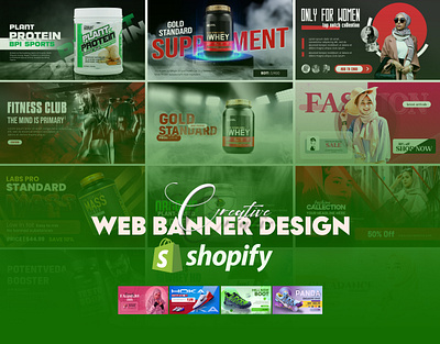 Creative and Modern Shopify Banner Web Banner amazon listing design banner design design graphic design social media post