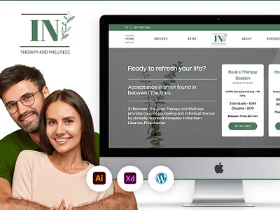 Therapy Web Design & Development - In Between The Lines adobe adobe xd award winning best branding digital marketing graphic design landing page design logo minimal design project seo therapy ui ui design ux web design website wordpress yodo