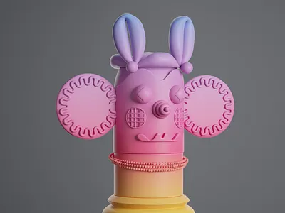 Totti Totem 1111 avatar nft collection 3d animation art brand character collection design gradient logo motion graphics nft nftart