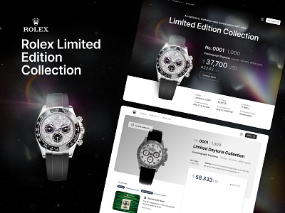 Rolex NFT Marketplace animation design interaction design interface ios mobile prototype responsive ui ux