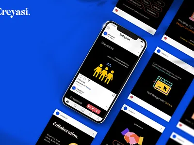 Social Media Design | Creyasi brand branding clean design graphic design marketing minimalist social media design typography visual identity