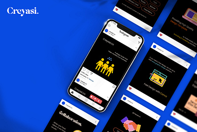 Social Media Design | Creyasi brand branding clean design graphic design marketing minimalist social media design typography visual identity