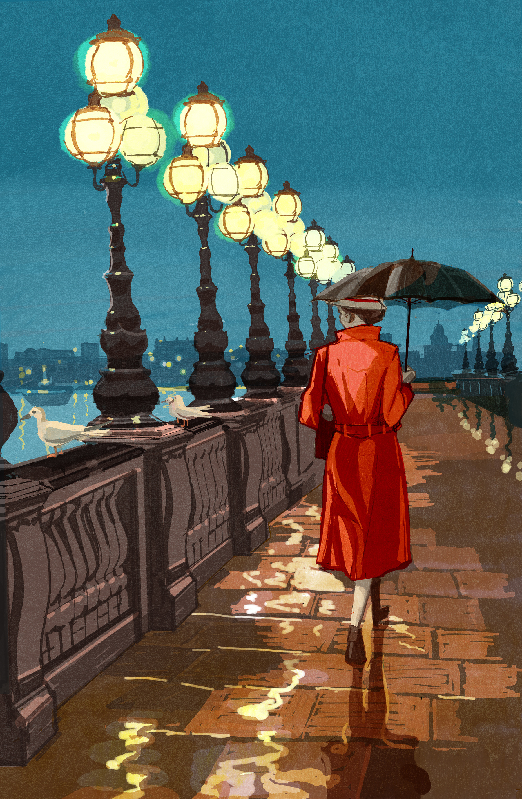 William Boyd alex green city digital folioart illustration watercolour