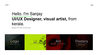 Portfolio website UI ui uiux