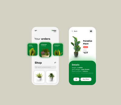 Plant shopping App UI Design ui ui design uiux