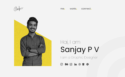 Portfolio Website Header Design ui uiux website