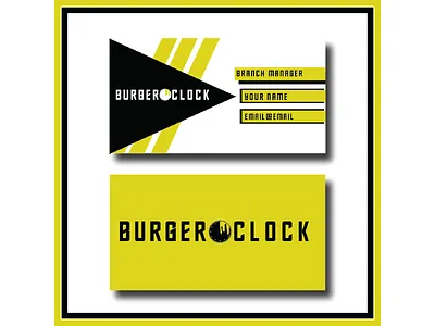 Business Card Design for Burger O' Clock branding business card design business cards design graphic design illustration logo typography
