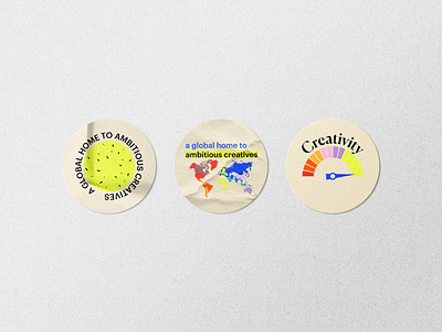 Creative stickers printed stickers branding creativity brand sticker branding creativity design graphic design print design print stickers social media stickers sticker