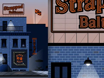 No Laying Up - Strapped Poster Series - Baltimore art design golf illustration poster print screen print sports