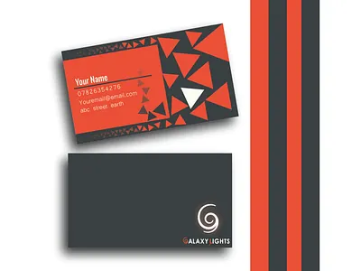 Business card of Galaxy Lights brand brand identity branding business business card business card design design graphic design illustration