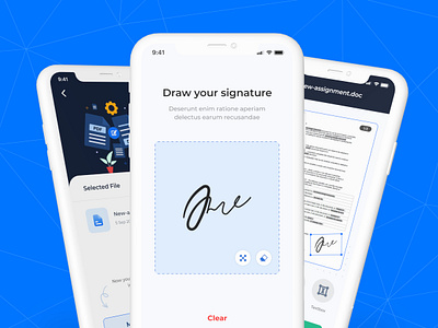 Document signature UIUX design and development. app appdesign appdevelopment design development productdesign signatureapp software ui uiux ux