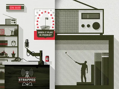 No Laying Up - Strapped Poster Series - Peoria art design golf illustration poster print screen print sports