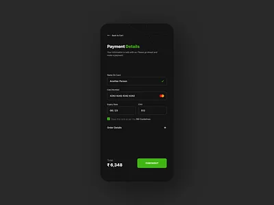 #DailyUI #002 - Credit Card Details app concept checkout credit card daily ui dailyui design minimal ui
