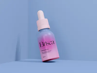 Brisca | Skincare Dropper Bottle brand branding design graphic design packaging visual identity