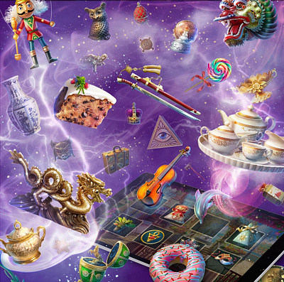 Fairy Tale Items 2d 3d art branding design environment games illustration logo ui