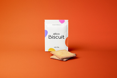 Allico Biscuit Packaging brand branding clean design graphic design minimalist packaging typography