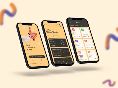 Task Scheduler branding design illustration mobile design mockup ui ux vector visual design web