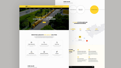 Website Logistics - MP branding graphic design ui