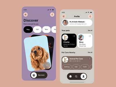 Anicam. -Pet Surveillance Camera Interaction android animal apps design dog graphic design interface ios pet pet care pets pets app stream surveillance ui