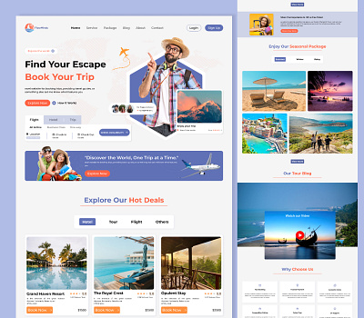 Travel Website Landing Page graphic design landing page design tour website travel travel agency travel agency website travel ui travel website design travel website landing page travel website uiux ui