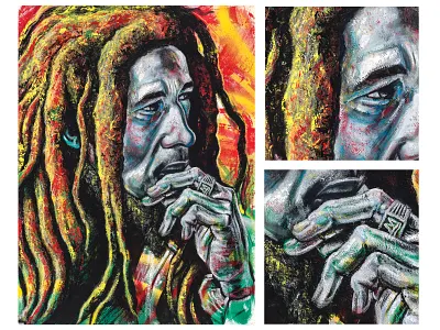 MARLEY contemporary art figurative art illustration mixed media portrait portrait painting portraiture