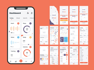 Exercise APP app design illustration ui ux vector