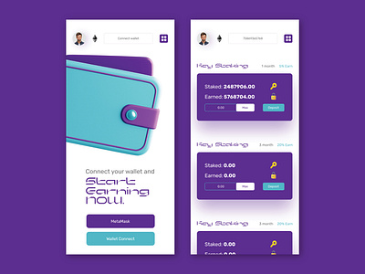 Crypto APP app design illustration ui ux vector